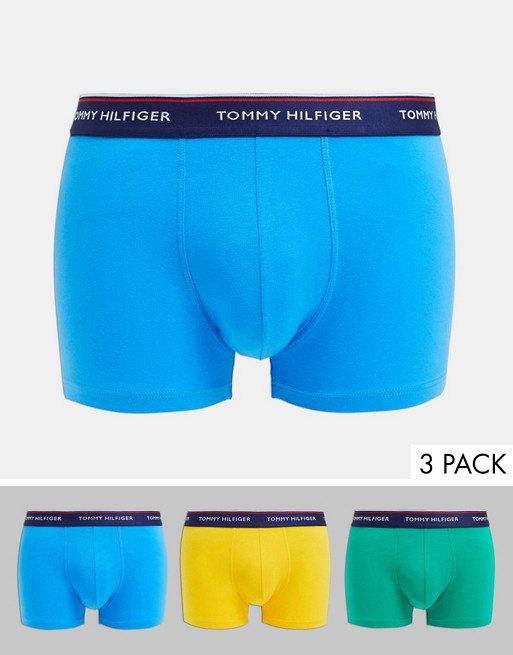 Tommy Hilfiger 3 pack trunk in yellow / blue / green