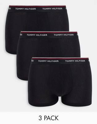Tommy Hilfiger 3 Pack Trunks In Black In Black