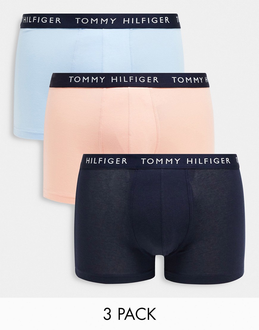 Tommy Hilfiger 3-pack trunks in blue, pink and navy-Multi