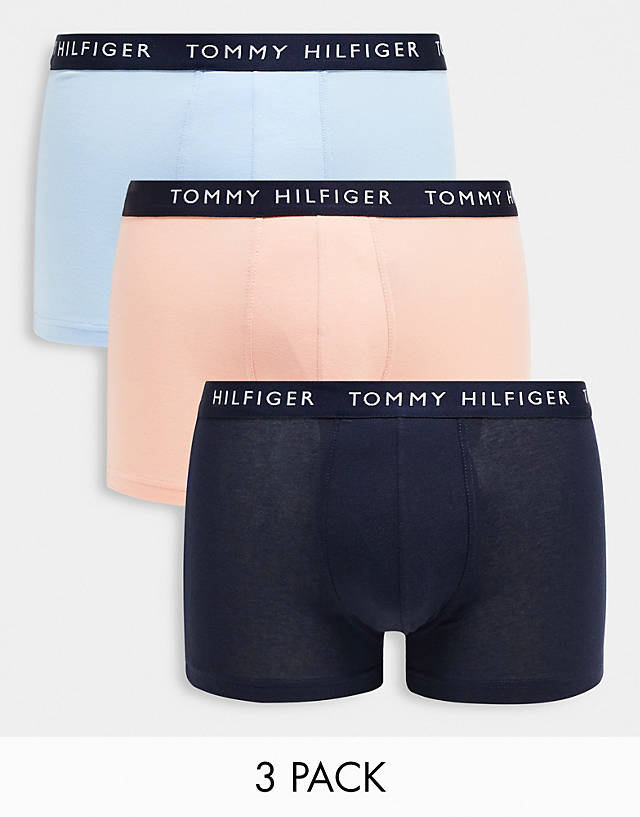 Tommy Hilfiger - 3-pack trunks in blue, pink and navy