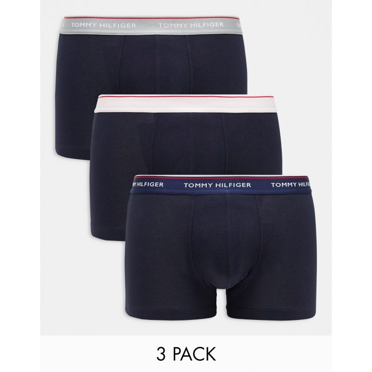 Grey Tommy Hilfiger Underwear 3-Pack Trunks