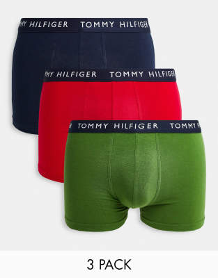 Tommy Hilfiger 3 Pack Cotton Stretch Trunks-multi