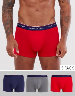 Tommy Hilfiger - 3 Set van boxershorts in rood / grijs / navy-Multi