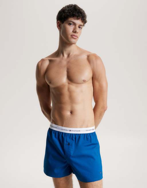 Tommy Hilfiger – 3er-Pack Boxershorts aus Webstoff in sattem Indigoblau, 3 von 4