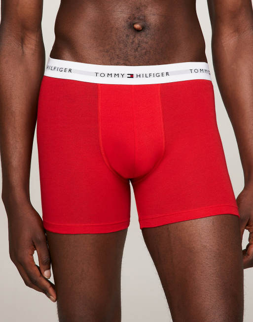 Tommy Hilfiger – 3er-Pack eng geschnittene Boxershorts in Blaugrün und Grau mit Logo-Bund, 2 von 4