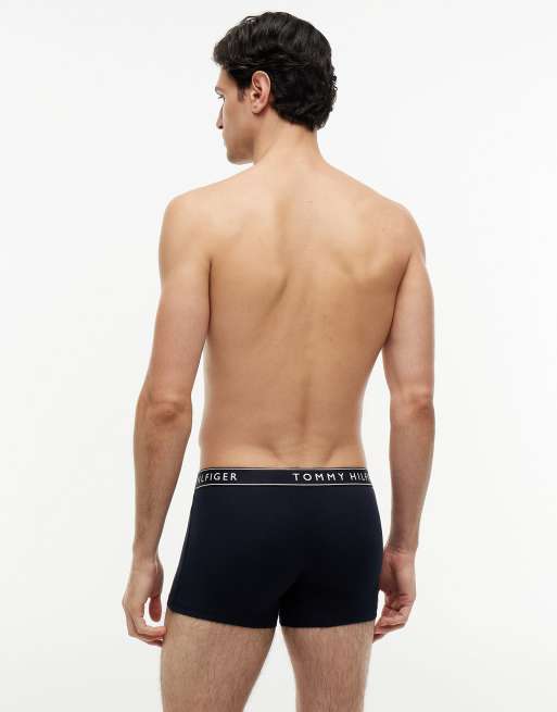 Tommy Hilfiger 3er-Pack Essential Trunks mit Logo-Bund in Marineblau/Marineblau/Marineblau, 5 von 5