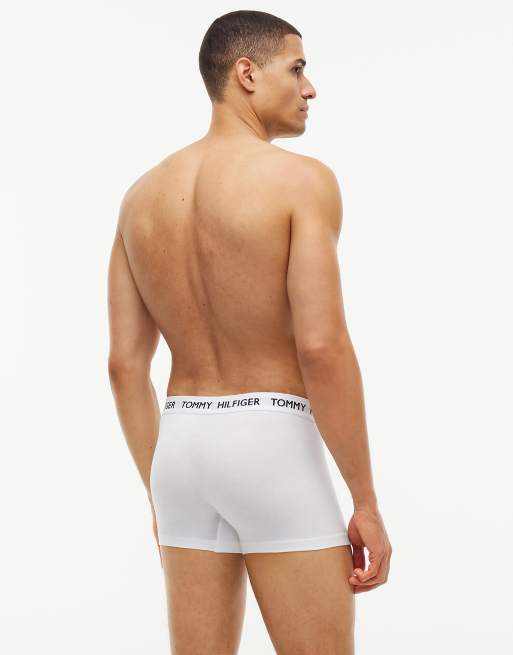 Tommy Hilfiger 3er-Pack Heritage-Logo-Trunks mit Logo-Bund in Weiß/Weiß/Weiß, 5 von 5