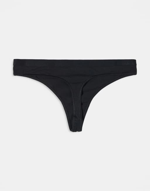 Tommy Hilfiger – 3er-Pack Tangas in Schwarz, Burgunderrot und Rot mit Flaggenlogo, 2 von 3