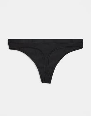 Tommy Hilfiger 5 Pack Flag Thongs In Black