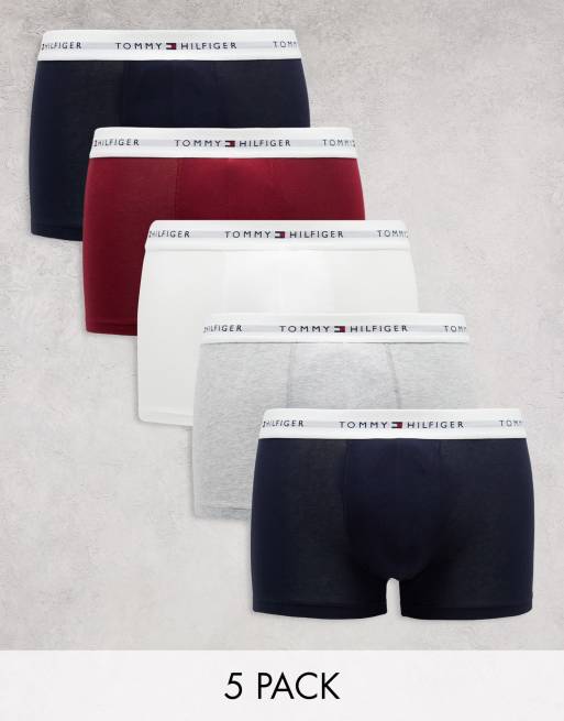 Tommy Hilfiger Everyday Luxe 3 pack trunks in black/white/gray