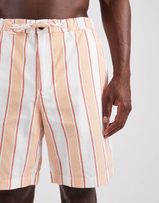 Tommy Hilfiger 8 in shorts in orange stripe - part of a set, 4 of 5
