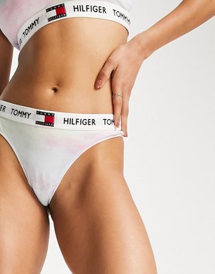 Tommy Hilfiger 85 cotton blend thong in pink