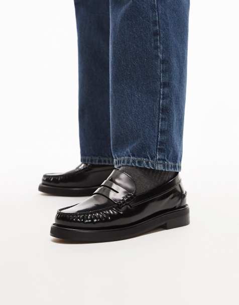 Tommy Hilfiger Abr leather loafers in black - view 1