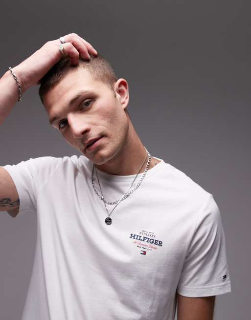 Tommy Hilfiger - All American - T-shirt à monotype - Blanc