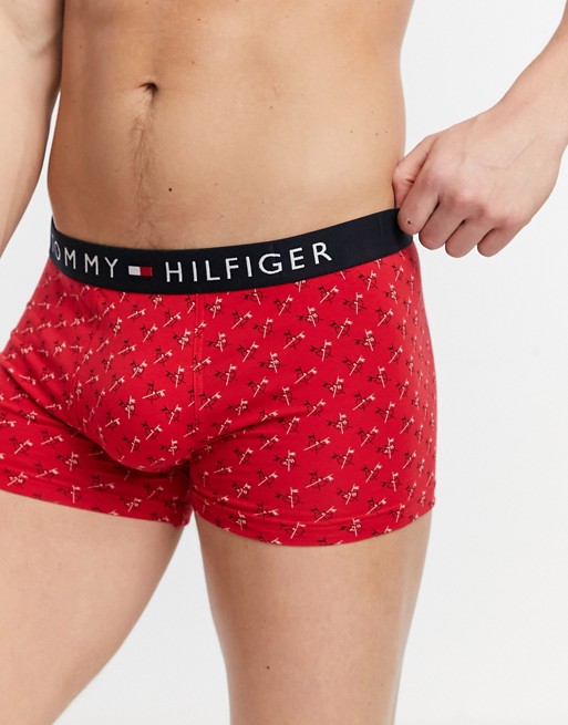Tommy Hilfiger all over print trunks in red