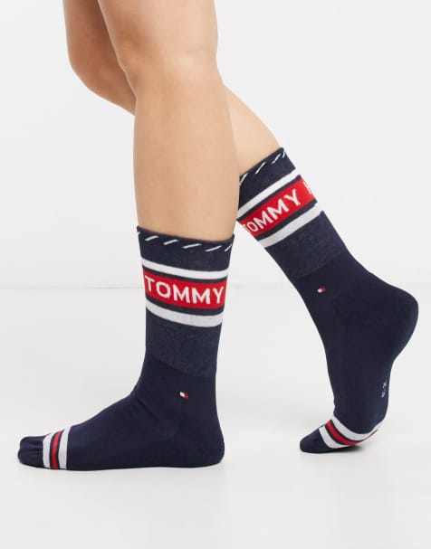 Tommy Hilfiger – American Heritage – Marineblaue Socken mit Logo