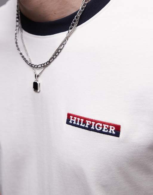 Tommy Hilfiger americana logo t-shirt in off white, 2 of 4