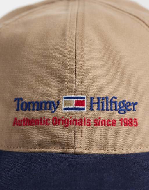 Tommy Hilfiger Archive czapka z płótna w beżowym kolorze, 3 z 3