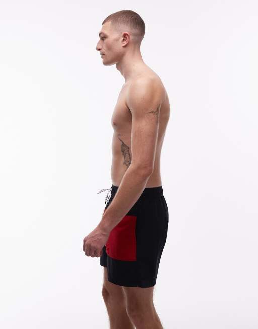 Tommy Hilfiger - Archive - Marineblå badeshorts med løbesnor og flaglogo, 3 af 5