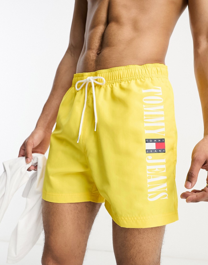 Tommy Hilfiger archive medium drawstring swim shorts in star fruit yellow
