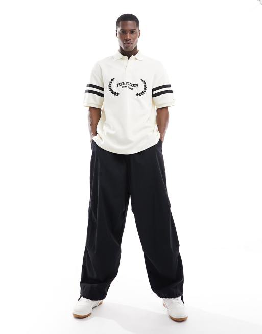 Tommy Hilfiger - Archive - Polo color crema con scritta stampata, 2 di 4
