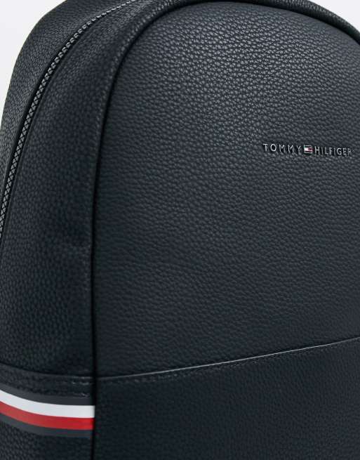 Tommy hilfiger shop backpack black leather