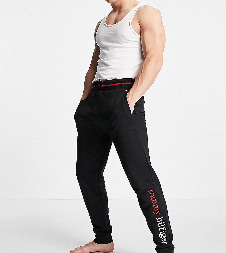Tommy Hilfiger ASOS exclusive jogger with bottom leg logo in black