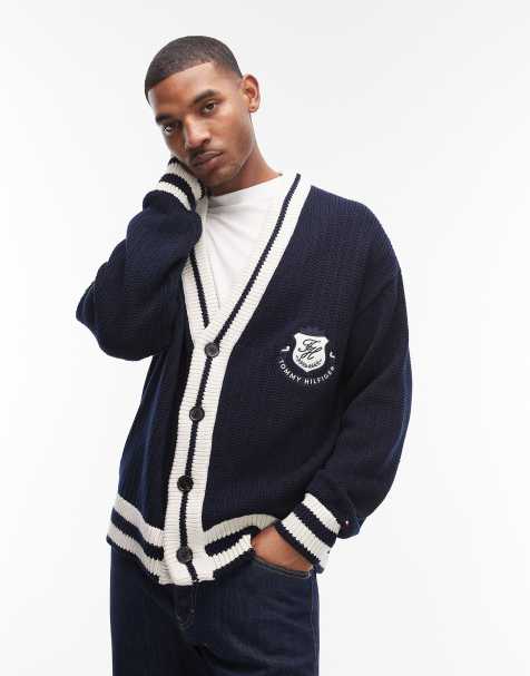 Tommy Hilfiger athleisure cricket cardigan in navy - view 1