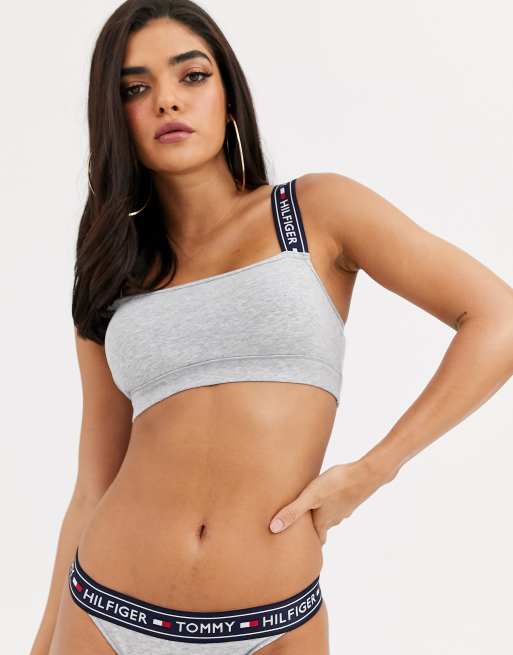 Tommy Hilfiger Authentic - Bralette met logo in grijs