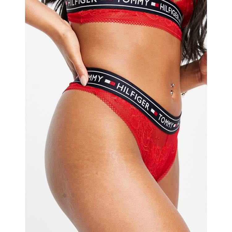 Tommy Hilfiger Authentic Lace thong in red