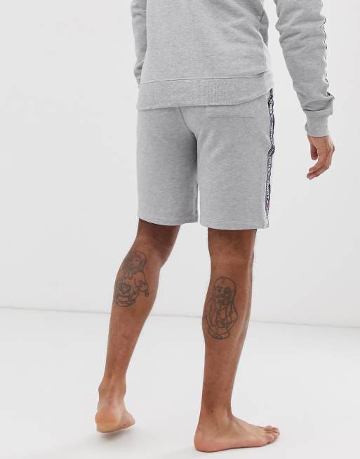 Tommy hilfiger authentic sweat shorts 2025 side logo taping in grey marl