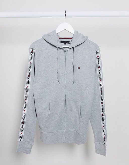 Tommy Hilfiger authentic taping lounge hoodie in grey
