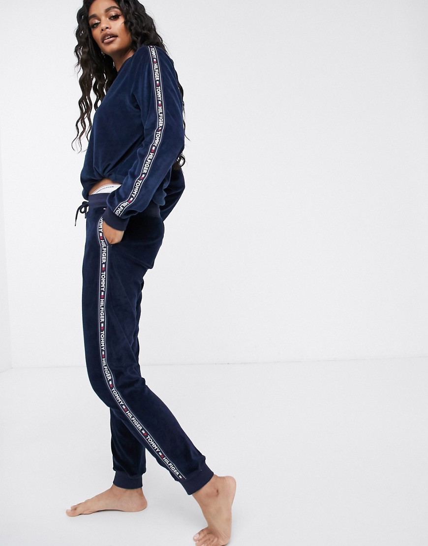 Tommy Hilfiger Authentic Velour joggers in navy
