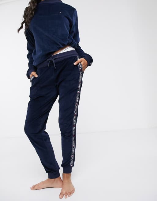 Tommy Hilfiger Authentic Velour joggers in navy