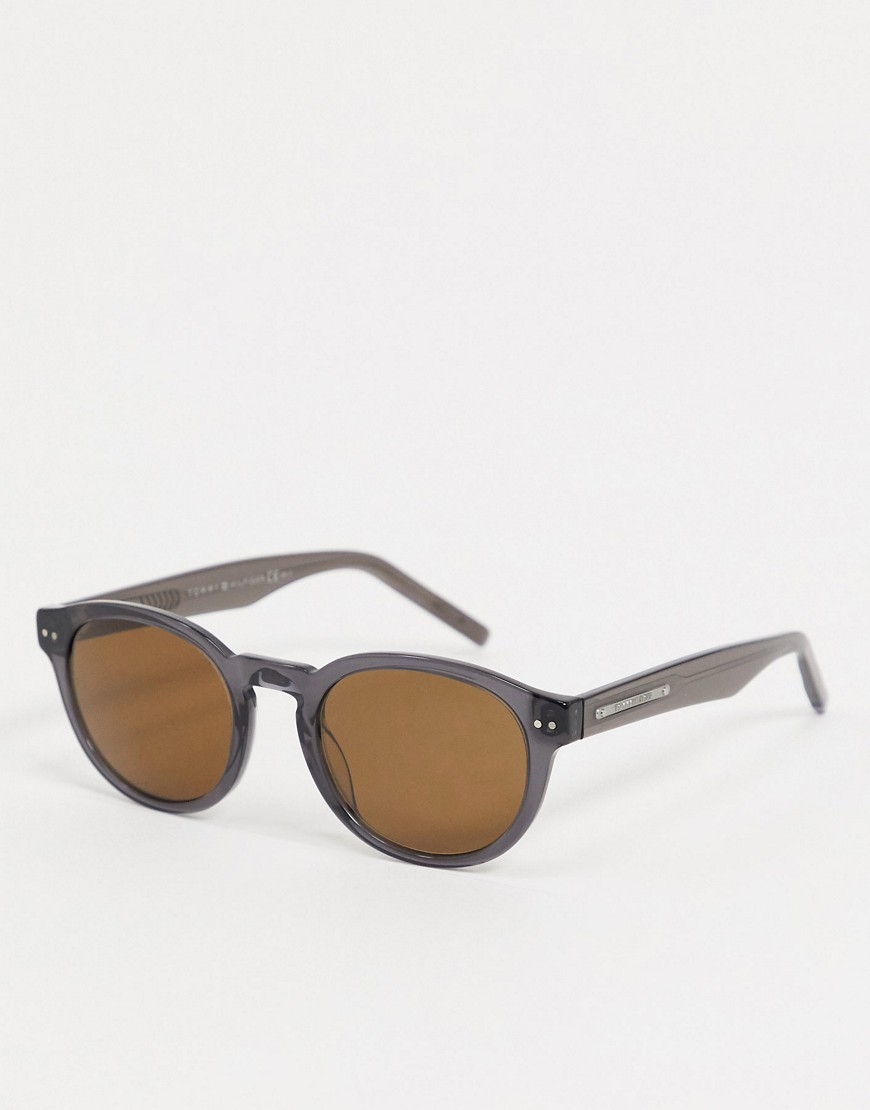 Tommy Hilfiger aviator sunglasses in blue metal with blue lens