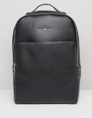 tommy hilfiger black leather bag