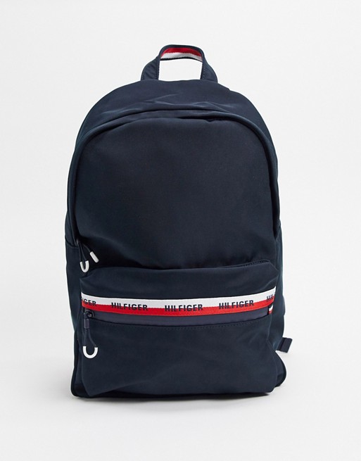 Tommy Hilfiger backpack in navy with taping logo