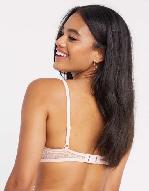 Tommy Hilfiger balconette bra in pale blush