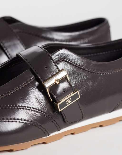 Tommy Hilfiger - Ballerina Mary Jane sneakers in bruin, 2 van 4