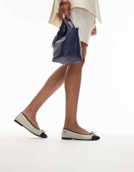 Tommy Hilfiger ballerina pumps in off white, 3 of 4