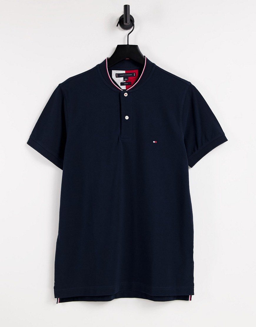 Tommy Hilfiger baseball slim polo shirt-Navy