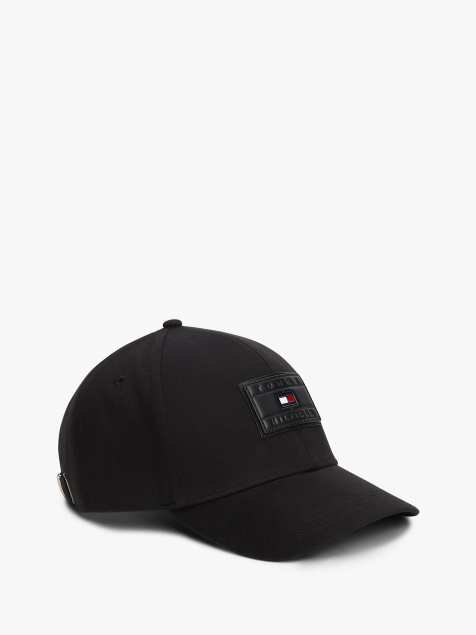 Tommy Hilfiger – Baseballkappe aus Gabardine in Schwarz mit Hilfiger-Flag-Aufnäher - view 1