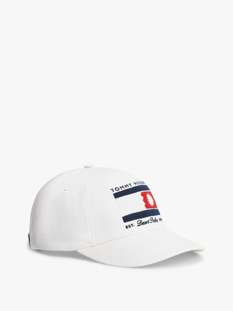 Tommy Hilfiger – Baseballkappe in Weiß mit sechs Bahnen und Motivstickerei - view 1
