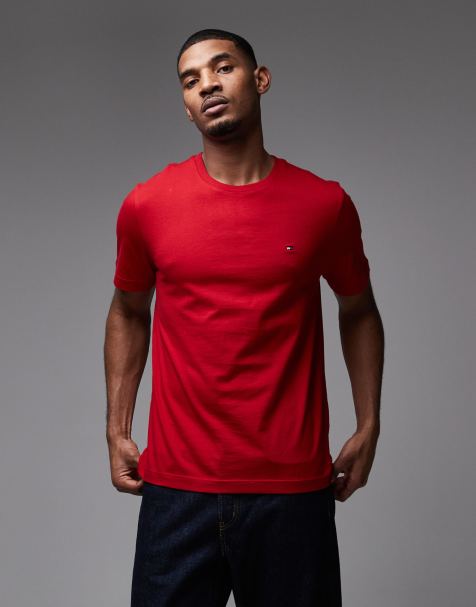 Tommy Hilfiger – Basic-T-Shirt in Rot - view 1