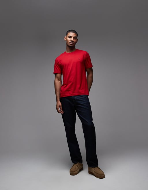 Tommy Hilfiger – Basic-T-Shirt in Rot, 2 von 5