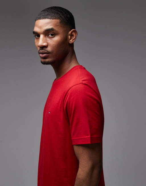 Tommy Hilfiger – Basic-T-Shirt in Rot, 4 von 5
