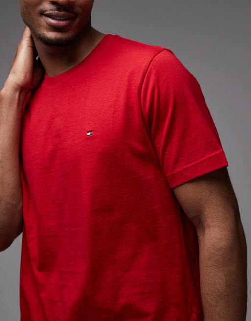 Tommy Hilfiger – Basic-T-Shirt in Rot, 5 von 5
