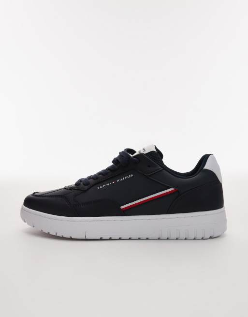 Tommy Hilfiger – Basket Core – Granatowe buty sportowe z logo z pasków , 2 z 5