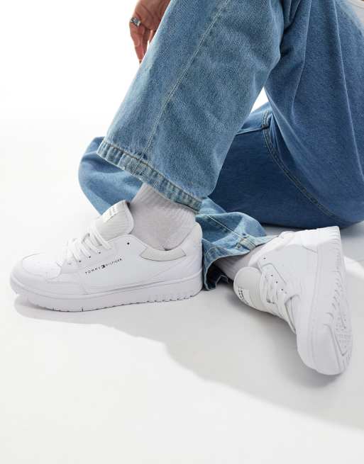 Tommy Hilfiger - Basket Essential - Sneakers bianco triplo, 4 di 5