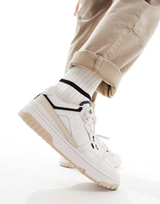 tommy Terin Hilfiger basket leather trainers in cream